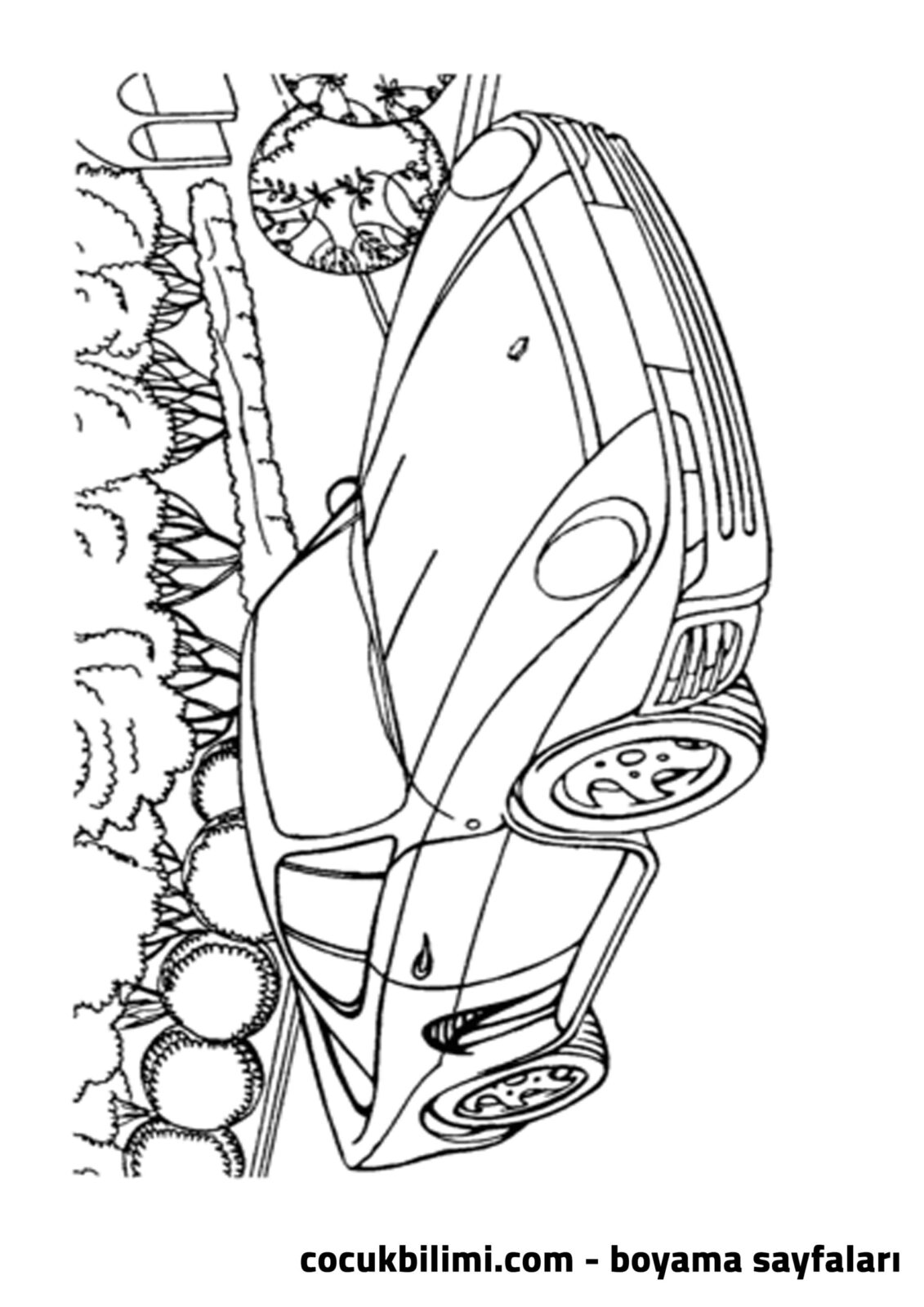 porsche araba boyama sayfası