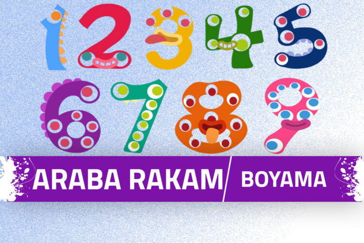 Arabalı Sayı Boyama Sayfaları 1 araba-sayi-boyama