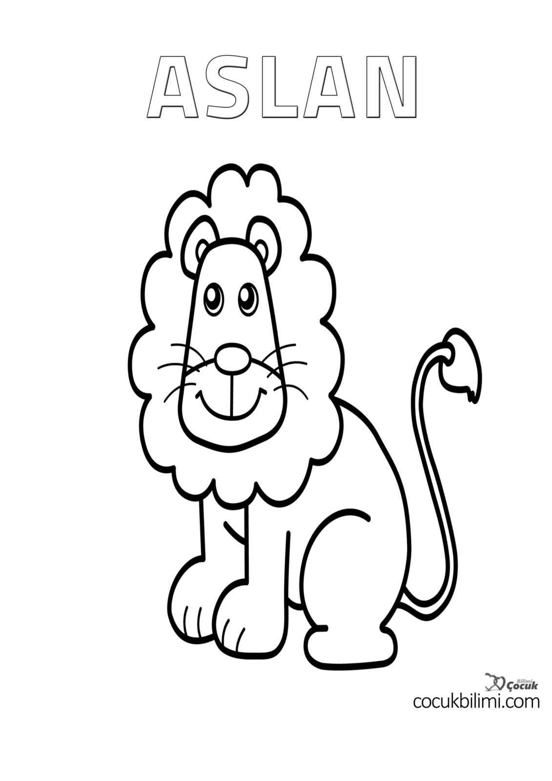 aslan boyama sayfası