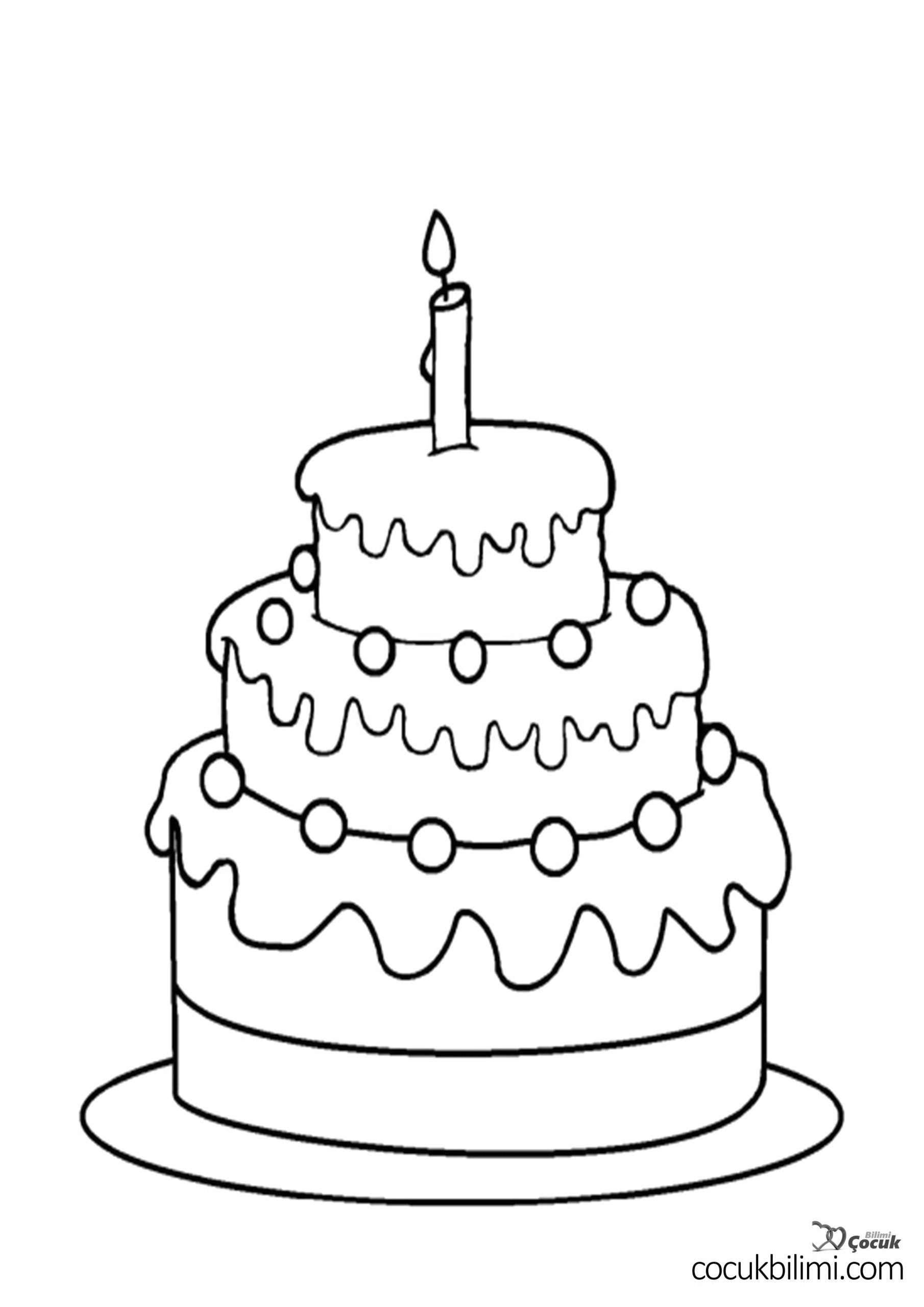 doğum günü-pastası-boyama-sayfasi